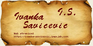 Ivanka Savićević vizit kartica